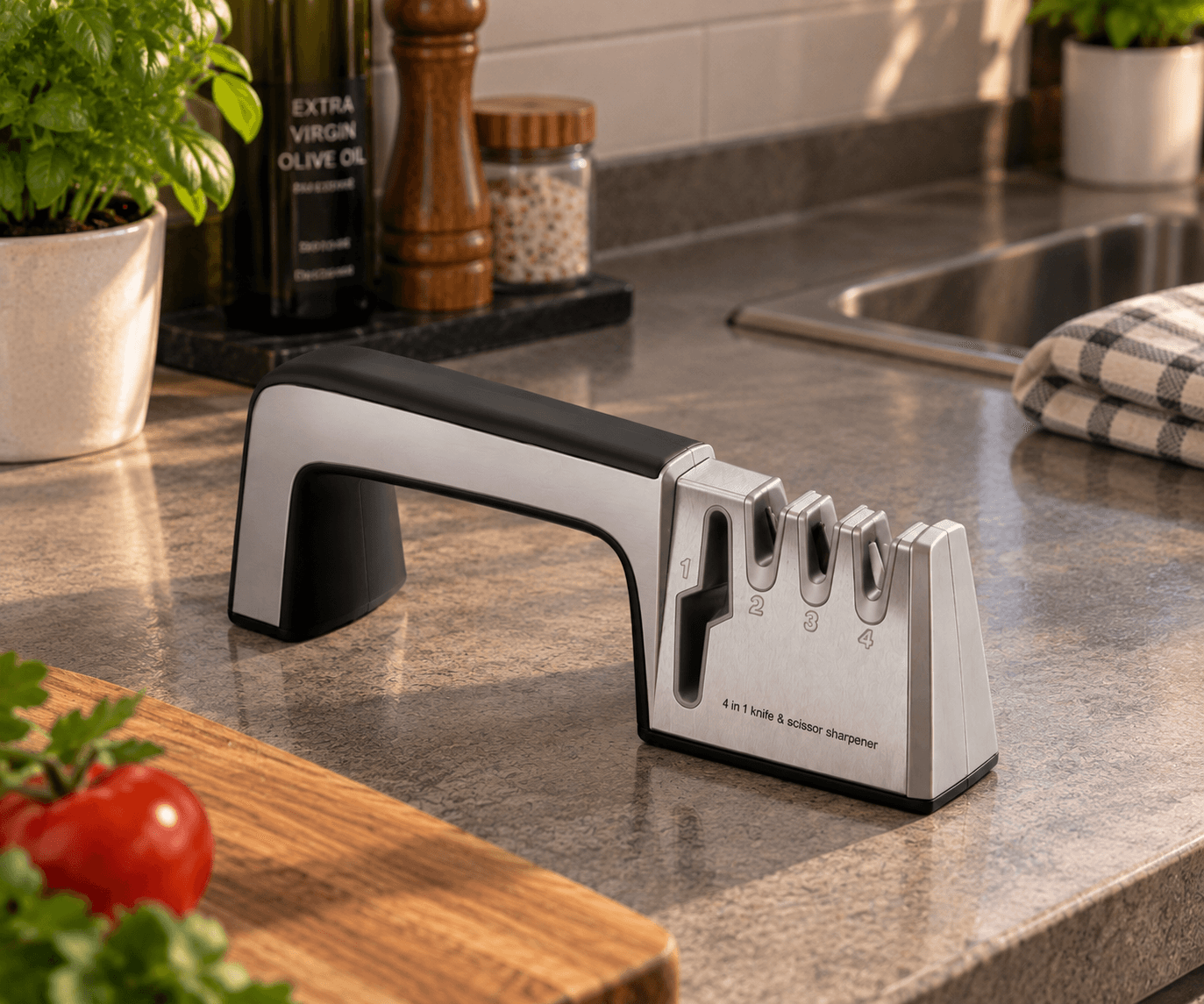 4-in-1 Messer- & Scherenschärfer